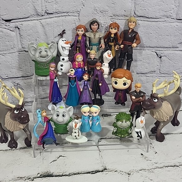 Disney Other - Disney Frozen Figures Large Lot Trolls Sven Kristoff Young Twin Elsas Anna Olaf
